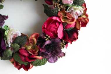 大人っぽいダークトーン**フラワーリース15