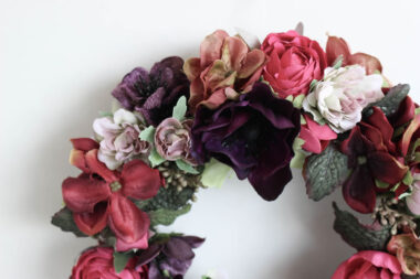 大人っぽいダークトーン**フラワーリース15